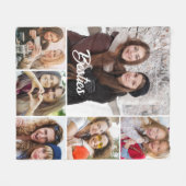 Benutzerdefinierte "Besties" Fotocollage Fleecedecke (Vorderseite (Horizontal))
