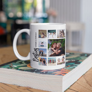 Benutzerdefinierte Besties-Fotocollage Kaffeetasse