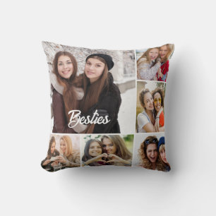 Benutzerdefinierte "Besties" Fotocollage  Kissen