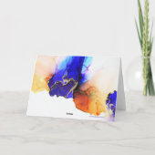 Benutzerdefinierte Bezeichnung Blue Orange Abstrak Dankeskarte (Rückseite)