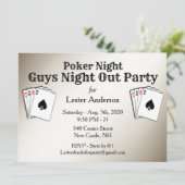 Benutzerdefinierte Bezeichnung Poker Night Party E Einladung (Stehend Vorderseite)