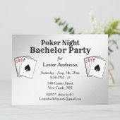 Benutzerdefinierte Bezeichnung Poker Night Party E Einladung (Stehend Vorderseite)