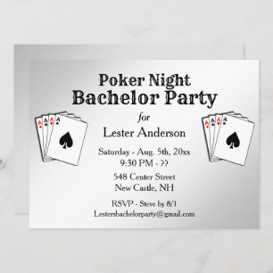 Benutzerdefinierte Bezeichnung Poker Night Party E Einladung