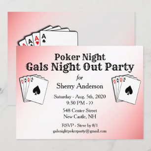 Benutzerdefinierte Bezeichnung Poker Night Party E Einladung