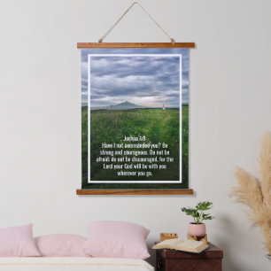Benutzerdefinierte Bibelverse Zitate und personali Wandteppich Mit Holzrahmen