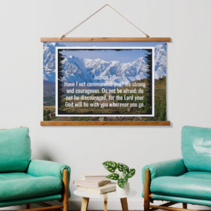 Benutzerdefinierte Bibelverse Zitate und personali Wandteppich Mit Holzrahmen