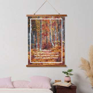 Benutzerdefinierte Bibelverse Zitate und personali Wandteppich Mit Holzrahmen