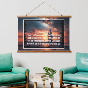 Benutzerdefinierte Bibelverse Zitate und personali Wandteppich Mit Holzrahmen