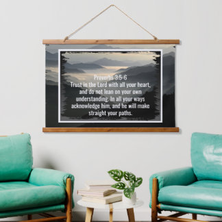 Benutzerdefinierte Bibelverse Zitate und personali Wandteppich Mit Holzrahmen