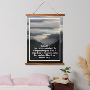 Benutzerdefinierte Bibelverse Zitate und personali Wandteppich Mit Holzrahmen