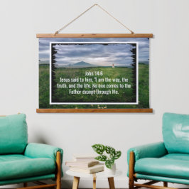 Benutzerdefinierte Bibelverse Zitate und personali Wandteppich Mit Holzrahmen