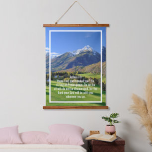 Benutzerdefinierte Bibelverse Zitate und personali Wandteppich Mit Holzrahmen