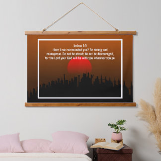 Benutzerdefinierte Bibelverse Zitate und personali Wandteppich Mit Holzrahmen