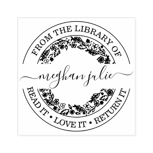 Benutzerdefinierte Bibliothek-Briefmarke mit Proof Gummistempel (Prägung)