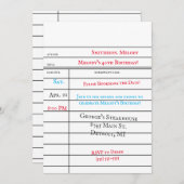 Benutzerdefinierte Bibliothek Checkout-Karte Gebur Einladung (Vorne/Hinten)