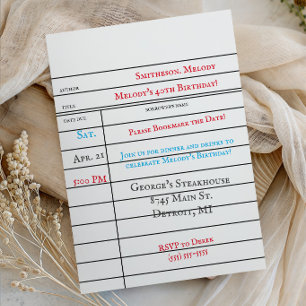 Benutzerdefinierte Bibliothek Checkout-Karte Gebur Einladung
