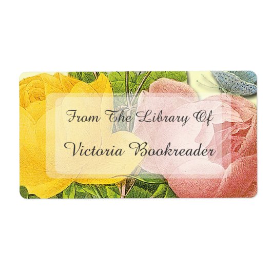 Benutzerdefinierte Bibliothek mit Labels in rosa G (Vorne)