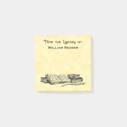 Benutzerdefinierte Bibliothek von Vintagen Büchern Post-it Klebezettel (Vorderseite)