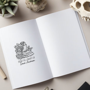 Benutzerdefinierte Bibliotheks-Eule Gummistempel