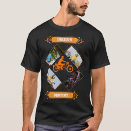 Benutzerdefinierte Biker-Fotocollage T-Shirt