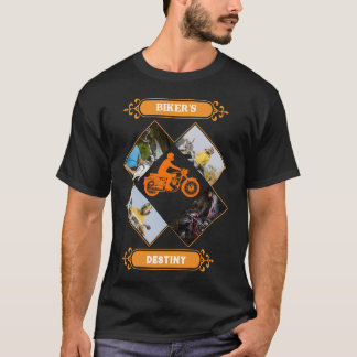 Benutzerdefinierte Biker-Fotocollage T-Shirt
