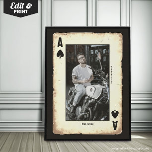 Benutzerdefinierte Biker-Wandkunst, Biker-Geschenk Poster
