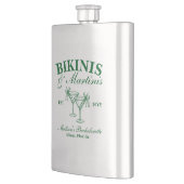 Benutzerdefinierte Bikinis und Martinis Junggesell Flachmann (Links)