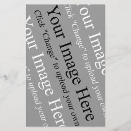 Benutzerdefinierte Bild- und Textvorlage für das S Briefpapier