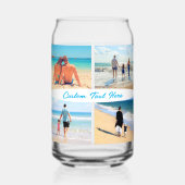 Benutzerdefinierte BildCollage und Personalisierte Dosenglas (Rückseite)