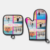 Benutzerdefinierte BildCollage und Personalisierte Ofenhandschuh & Topflappen-Set (Vorderseite)