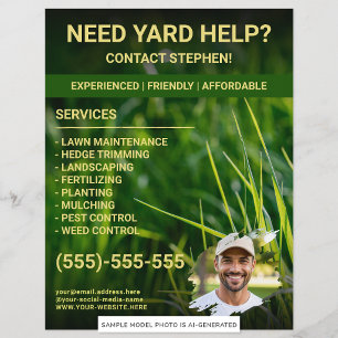 Benutzerdefinierte Bildvorlage für den Lawn Care L Flyer
