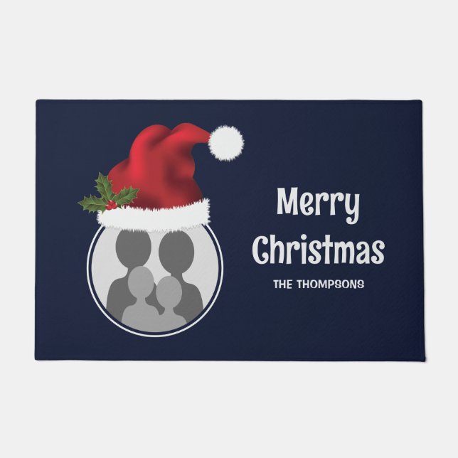 Benutzerdefinierte Bildvorlage für die rote Weihna Fußmatte (Vorderseite)