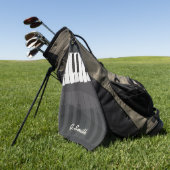 Benutzerdefinierte Black and White Piano Tastatur. Golfhandtuch (Gras)