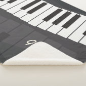 Benutzerdefinierte Black and White Piano Tastatur. Sherpadecke (3/4)