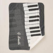 Benutzerdefinierte Black and White Piano Tastatur. Sherpadecke (Vorderseite)