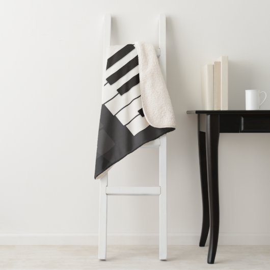 Benutzerdefinierte Black and White Piano Tastatur. Sherpadecke (Beispiel)