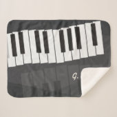 Benutzerdefinierte Black and White Piano Tastatur. Sherpadecke (Vorderseite (Horizontal))