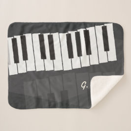 Benutzerdefinierte Black and White Piano Tastatur. Sherpadecke
