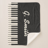 Benutzerdefinierte Black and White Piano Tastatur. Sherpadecke (Vorderseite)