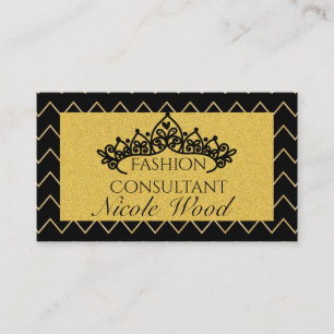 Benutzerdefinierte Black/Gold Glitzer-Visitenkarte Visitenkarte