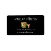 Benutzerdefinierte Black Sage Smudge Labels Adressaufkleber (Vorne)