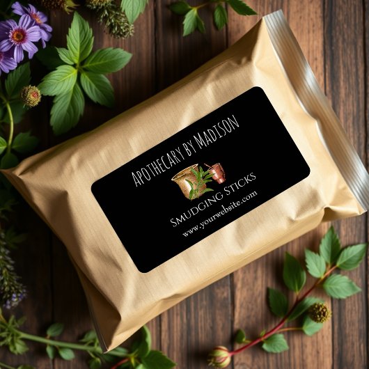 Benutzerdefinierte Black Sage Smudge Labels Adressaufkleber