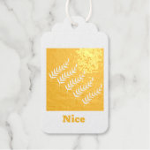 Benutzerdefinierte Blätter Bilder Nice Text Gold F Geschenkanhänger (Vorderseite)
