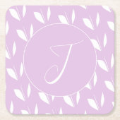 Benutzerdefinierte Blätter für die erste weiße Sil Rechteckiger Pappuntersetzer (Vorderseite)