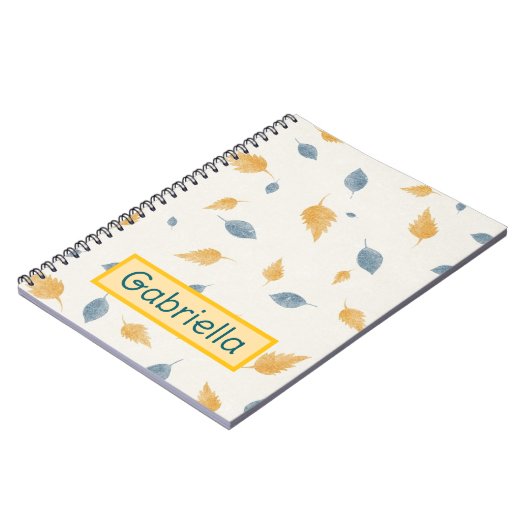 Benutzerdefinierte Blätter Gelb-Blau-weiche Farbe Notizblock (Linke Seite)