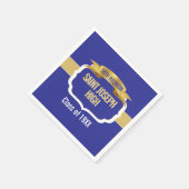 Benutzerdefinierte blaue 50. Klassentreffen Serviette (Ecke)