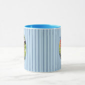 Benutzerdefinierte blaue Fotoleitervorlage Tasse (Zentrum)