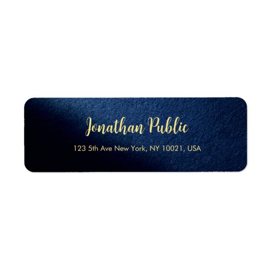 Benutzerdefinierte Blaue & Gold Text Vorlage Rücks (Vorne)