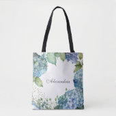Benutzerdefinierte blaue Hortensien  Tasche (Vorderseite)