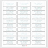 Benutzerdefinierte blaue individuelle editierbare  aufkleber (Blatt)